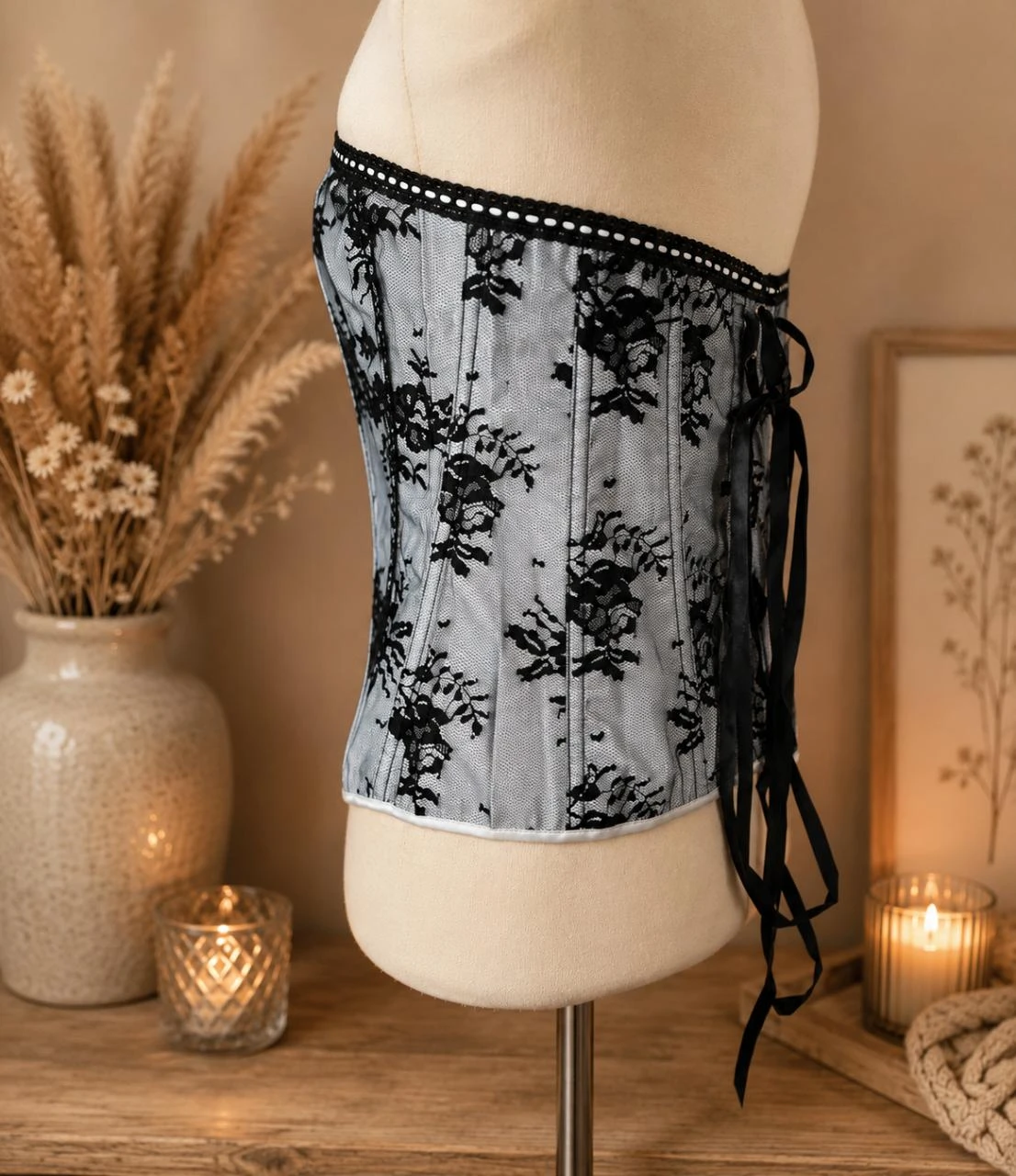 Corset tamanho 4XL cor preto cinza novo – photo 2
